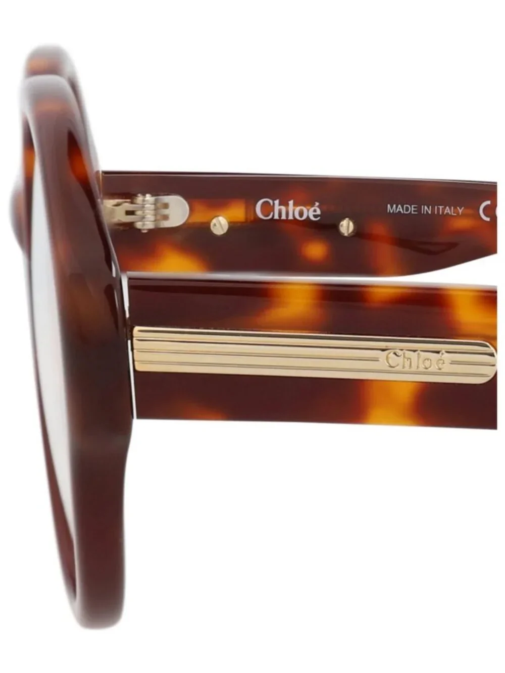New Chloé Women's Eyeglasses Round Oval Bio Acetate Frame Havana Havana